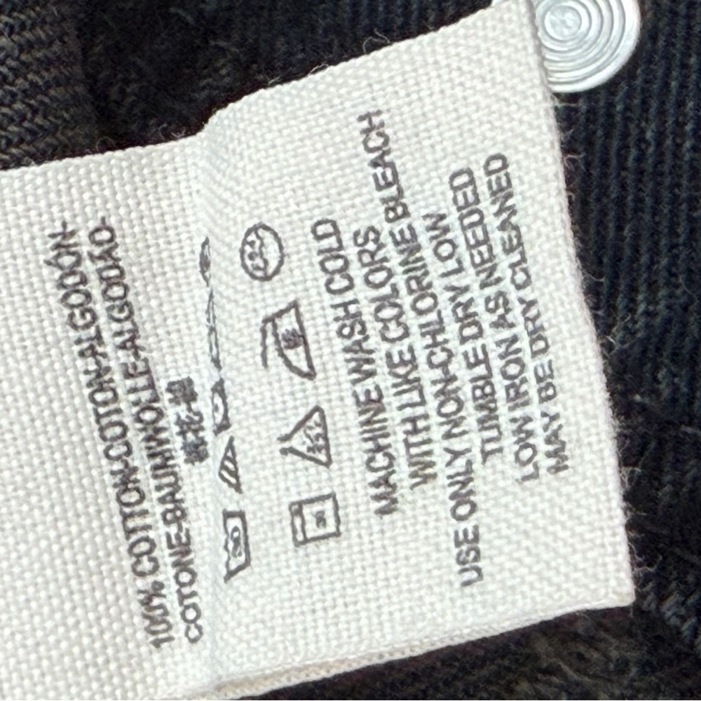 Free People distressed Black Jean Jacket with charcoal Sleeves - Picture 10 of 10